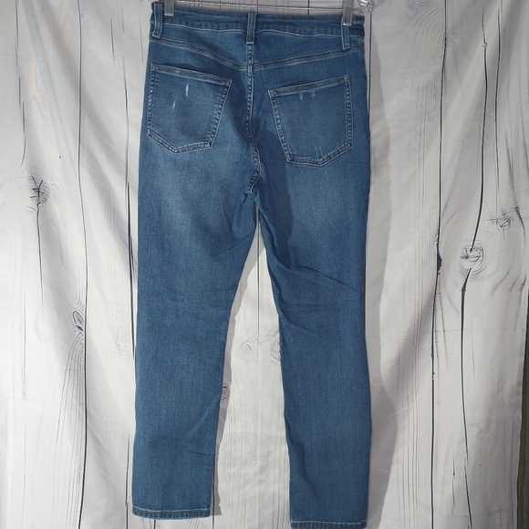 LC Lauren Conrad Women's Blue Distressed Skinny Ankle Jeans - Picture 8 of 14